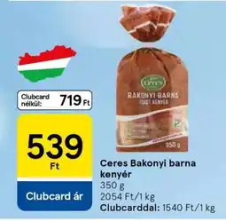 Tesco Ceres Bakonyi barna kenyér ajánlat