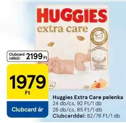 Tesco Huggies Extra Care pelenka ajánlat
