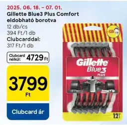 Tesco Gillette Blue3 Plus Comfort eldobható borotva ajánlat