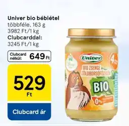 Tesco Univer Bio bébiétel ajánlat