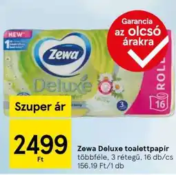 Tesco Zewa Deluxe toalettpapír ajánlat
