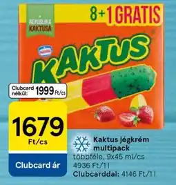 Tesco Kaktus jégkrém multipack ajánlat