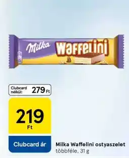 Tesco Milka Waffelini ostyaszelet ajánlat