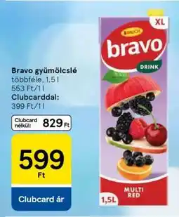 Tesco Bravo gyümölcslé ajánlat