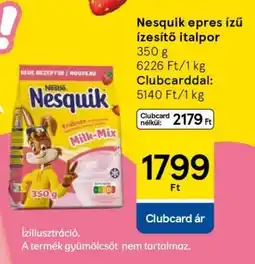 Tesco Nesquik epres ízű ízesítő italpor ajánlat