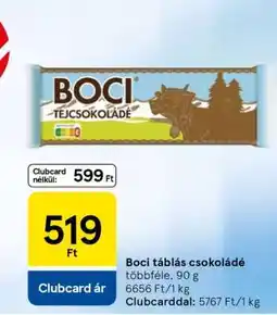 Tesco Boci Táblás Csokoládé ajánlat