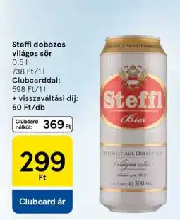 Tesco Steffl dobozos világos sör ajánlat