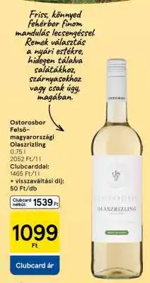 Tesco Ostorosbor Felső-magyarországi Olaszrizling ajánlat