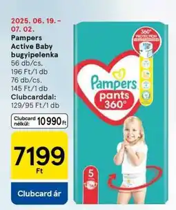 Tesco Pampers Active Baby bugyipelenka ajánlat