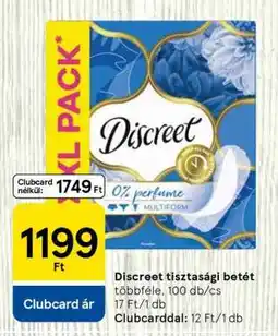 Tesco DISCREET TISZTASÁGI BETÉT ajánlat