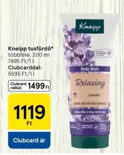 Tesco Kneipp tusfürdő ajánlat