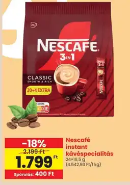 Spar Nescafé instant kávéspecialitás ajánlat