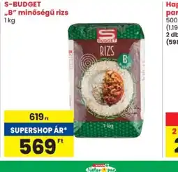 Spar S-Budget „B” minőségű rizs ajánlat