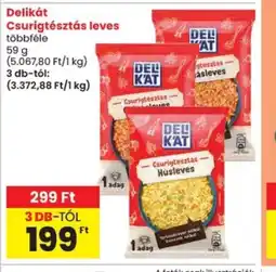 Delikát Csurgitésztás leves
