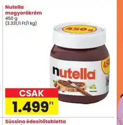 Spar Nutella mogyorkrém ajánlat