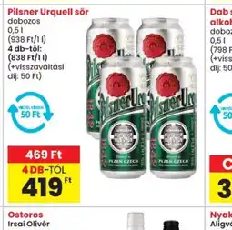 Spar Pilsner Urquell sör ajánlat