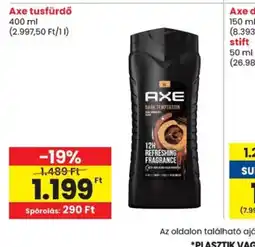 Spar Axe tusfürdő ajánlat