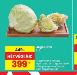 Spar Jégsaláta ajánlat