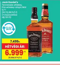 Spar Jack Daniel's Tennessee whiskey ajánlat