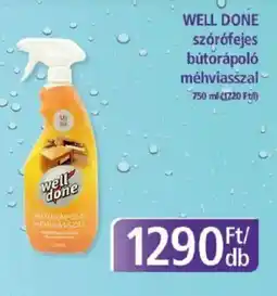 PlusMarket WELL DONE szórófejes bútorápoló méhviasszal ajánlat