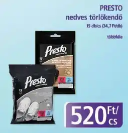 PlusMarket PRESTO nedves törlőkendő ajánlat