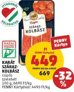 PENNY Karat Száraz-kolbász ajánlat