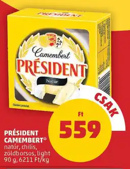 PENNY Président Camembert ajánlat