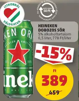PENNY Heineken dobozos sör ajánlat
