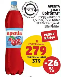 PENNY Apenta Light üdítőital ajánlat
