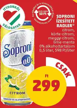 PENNY Soproni ízesített radler ajánlat