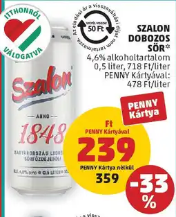 PENNY Szalon Dobozos sör ajánlat