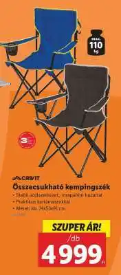 Lidl Összecsukható kempingszék ajánlat