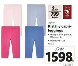 Lidl LUPILU Kislány capri leggings ajánlat