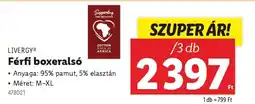 Lidl LIVERGY Férfi boxeralsó ajánlat