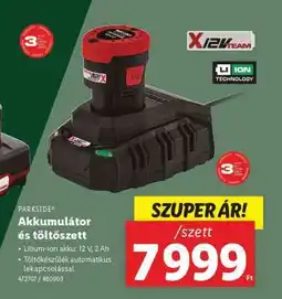 Lidl PARKSIDE Akkumulátor és töltőszett ajánlat