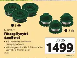 Lidl PARKSIDE Fűszegélynyíró damilorsó ajánlat