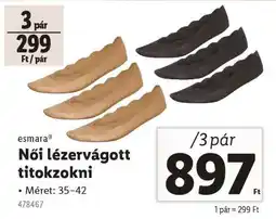 Lidl esmara Női lézervágott titokzokni ajánlat