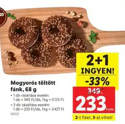 Lidl Mogyorós töltött fánk, 68 g ajánlat