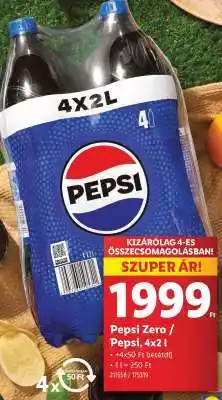 Lidl Pepsi Zero / Pepsi, 4x2 l ajánlat