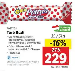 Lidl PÖTTYÖS Túró Rudi ajánlat