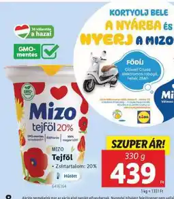 Lidl MIZO Tejföl ajánlat
