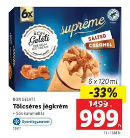 Lidl BON GELATI Tölcséres jégkrém ajánlat
