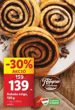 Lidl Kakaós csiga, 120 g ajánlat