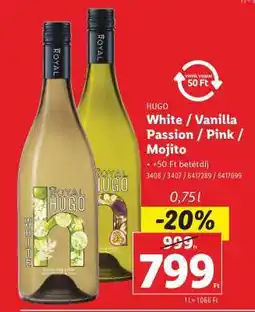 Lidl HUGO White / Vanilla Passion / Pink / Mojito ajánlat