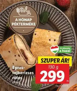 Lidl Epres-tejberizses rétes ajánlat