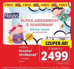 Lidl FLORALYS Konyhai törlőkendő ajánlat