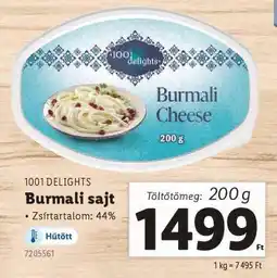 Lidl 1001 DELIGHTS Burmali sajt ajánlat