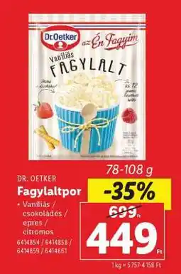 Lidl DR. OETKER Fagylaltpor ajánlat
