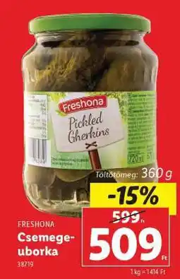 Lidl FRESHONA Csemegeuborka ajánlat