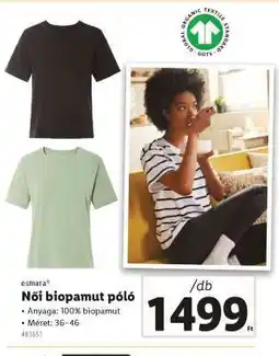 Lidl Női biopamut póló ajánlat